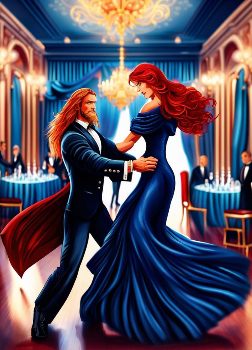 Thor Biker Dances with Girl in Ballroom