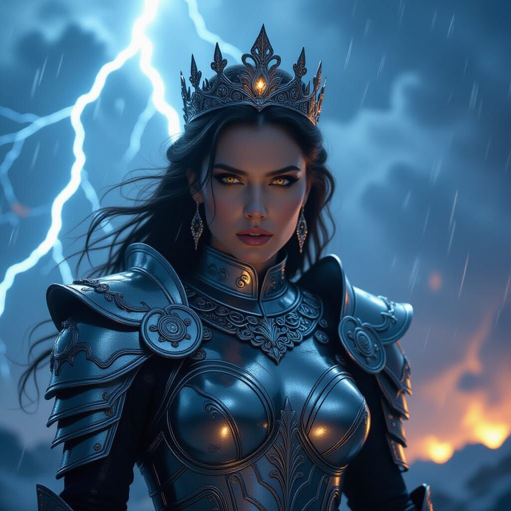 Queen Commands Storm with Electric Power