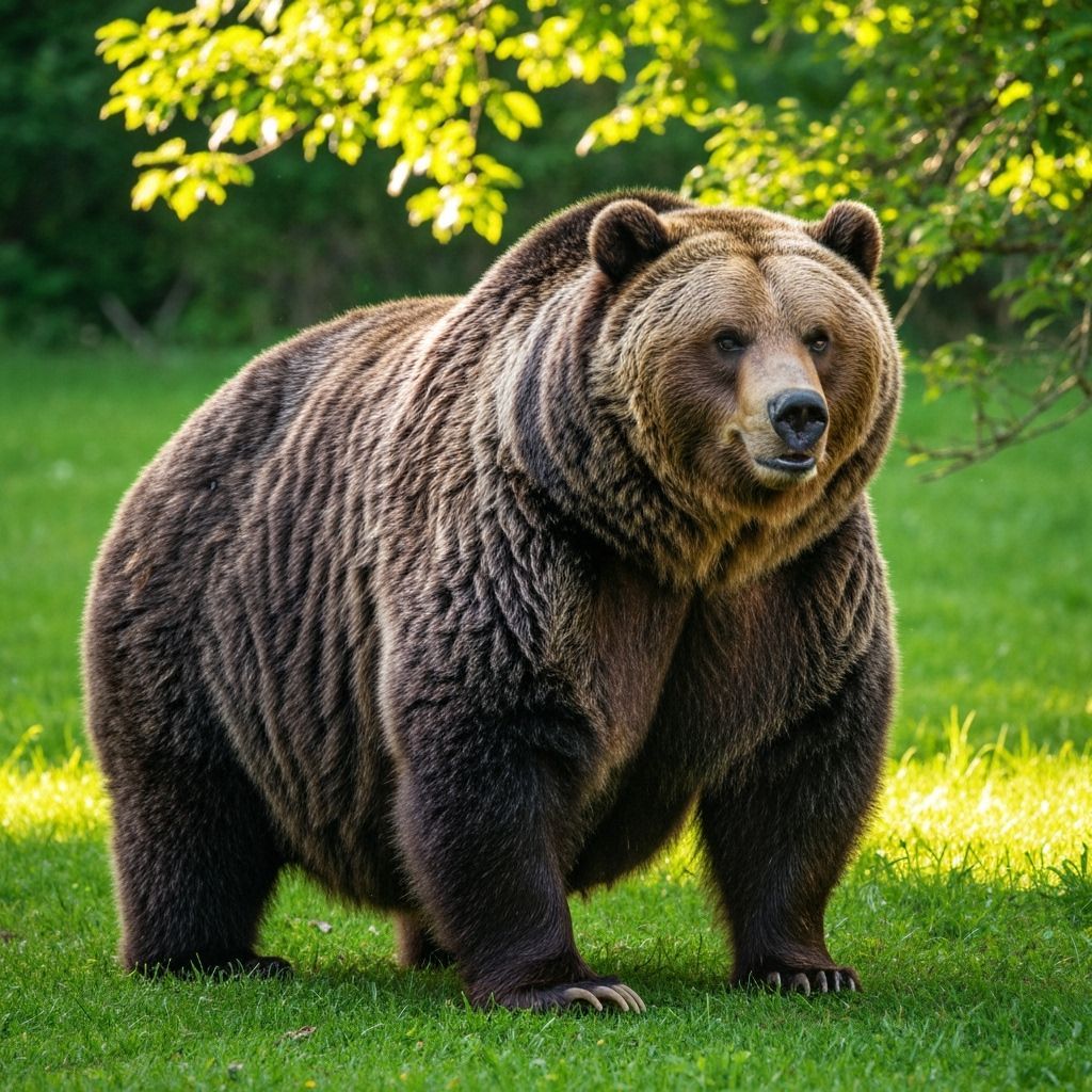 Obese Grizzly Bear Generated by AI