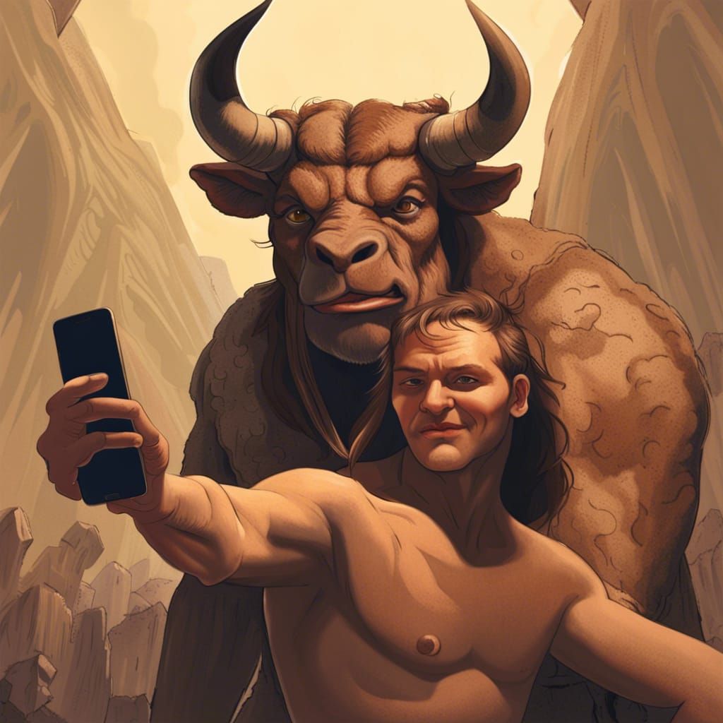Selfie with a Minotaur: A Modern Myth