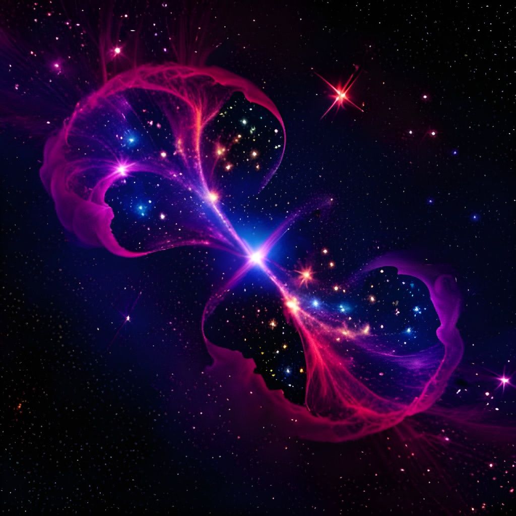 Colorful Star Nebula in a Hyperrealistic Render