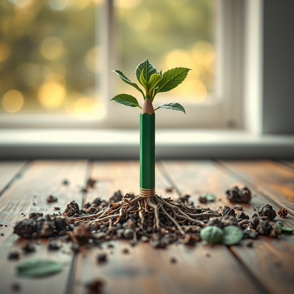 Creativity Blossoms: Pencil Seed Sprouts Into Life