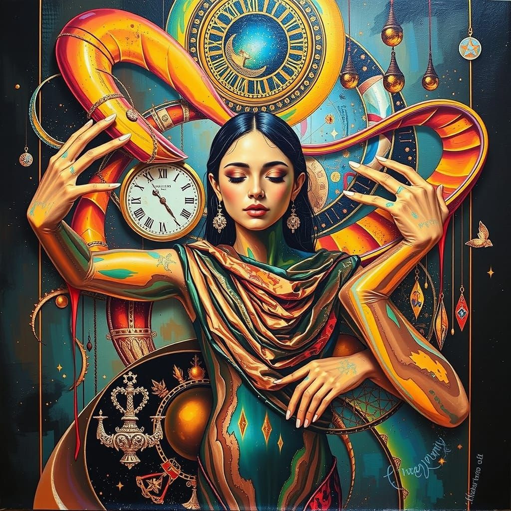 Hyperrealistic Sculpture Reflecting Life, Death, and Infinit...