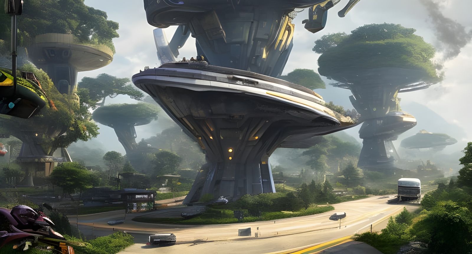 Futuristic Rural Town