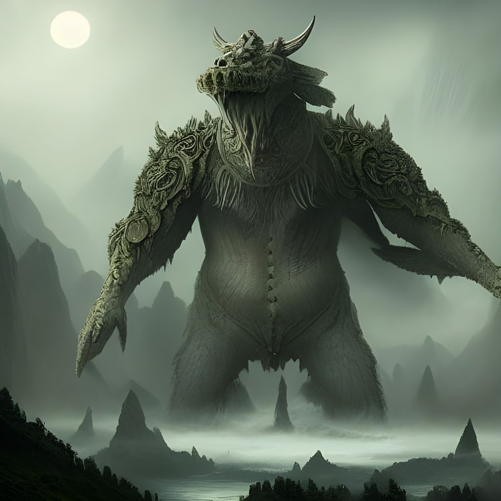 Epic Mythical Monsters in Detailed Digital Painting