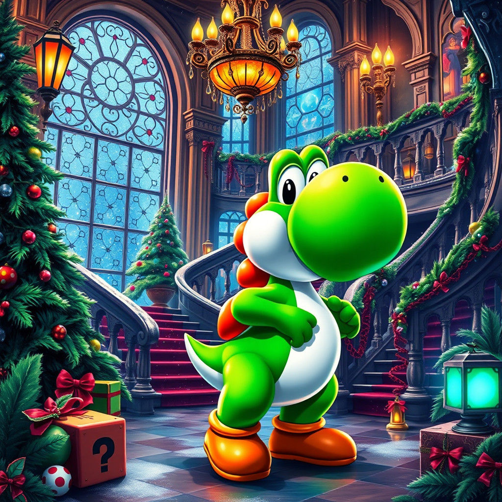 Yoshi's Christmas Mansion: A Digital Art Fairy Tale