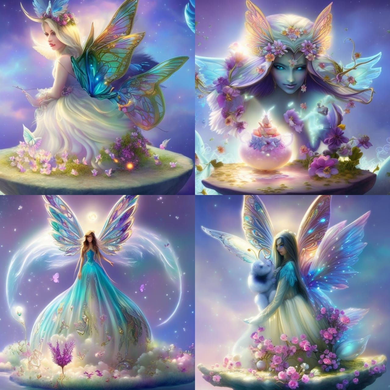 Fairy Fox in Teacup: Digital Art Masterpiece