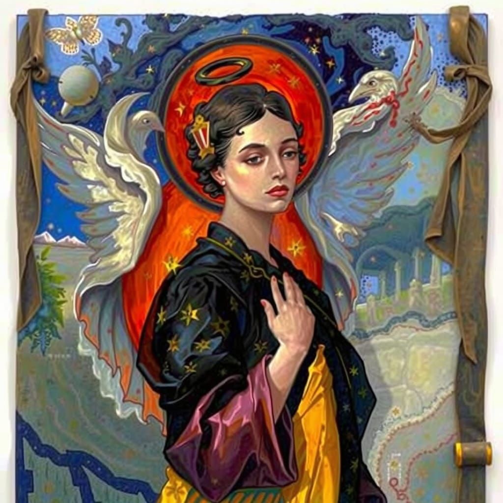 Angelic Figure in Baroque Impressionist Style