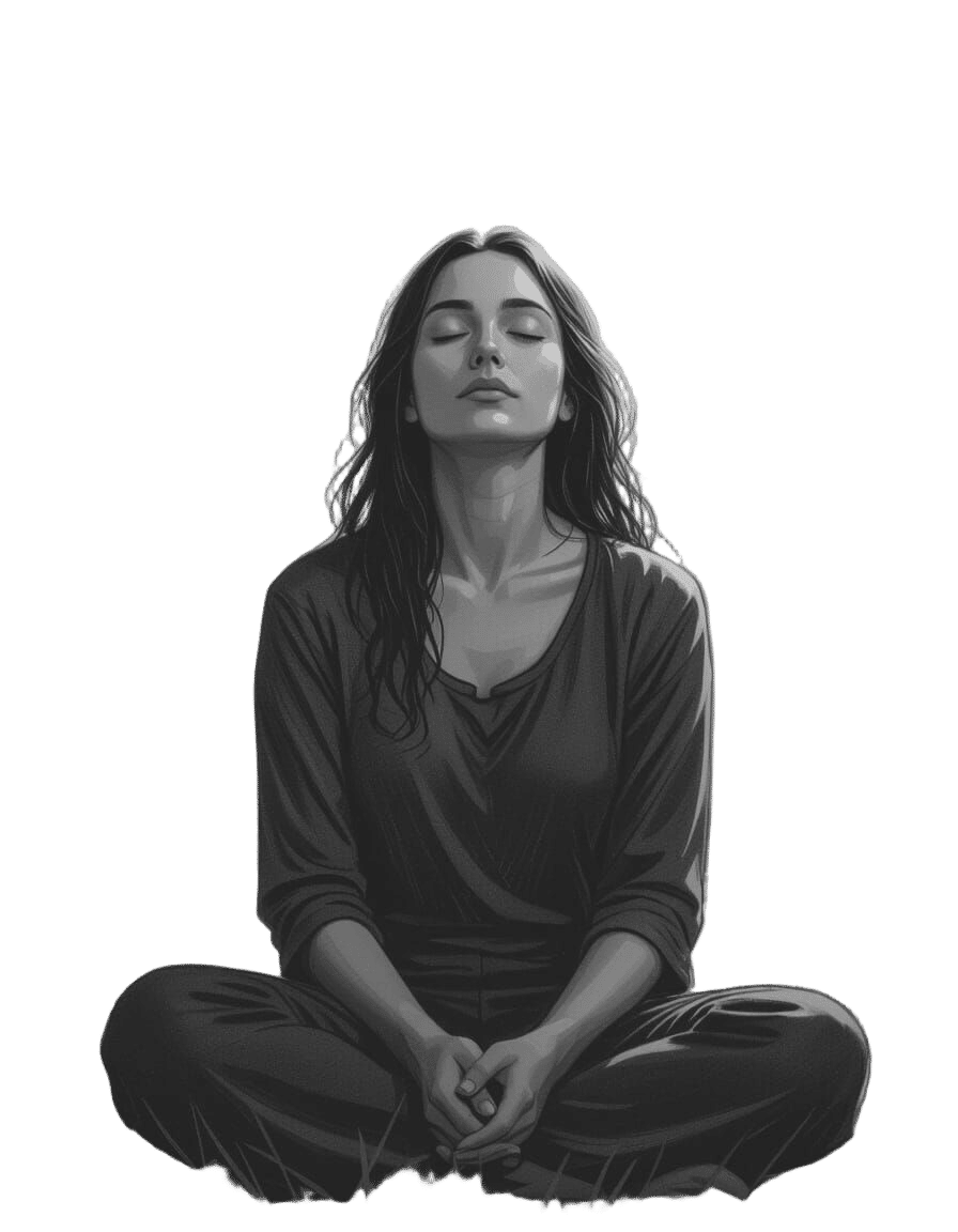 Charcoal Drawing of a Peaceful Storm