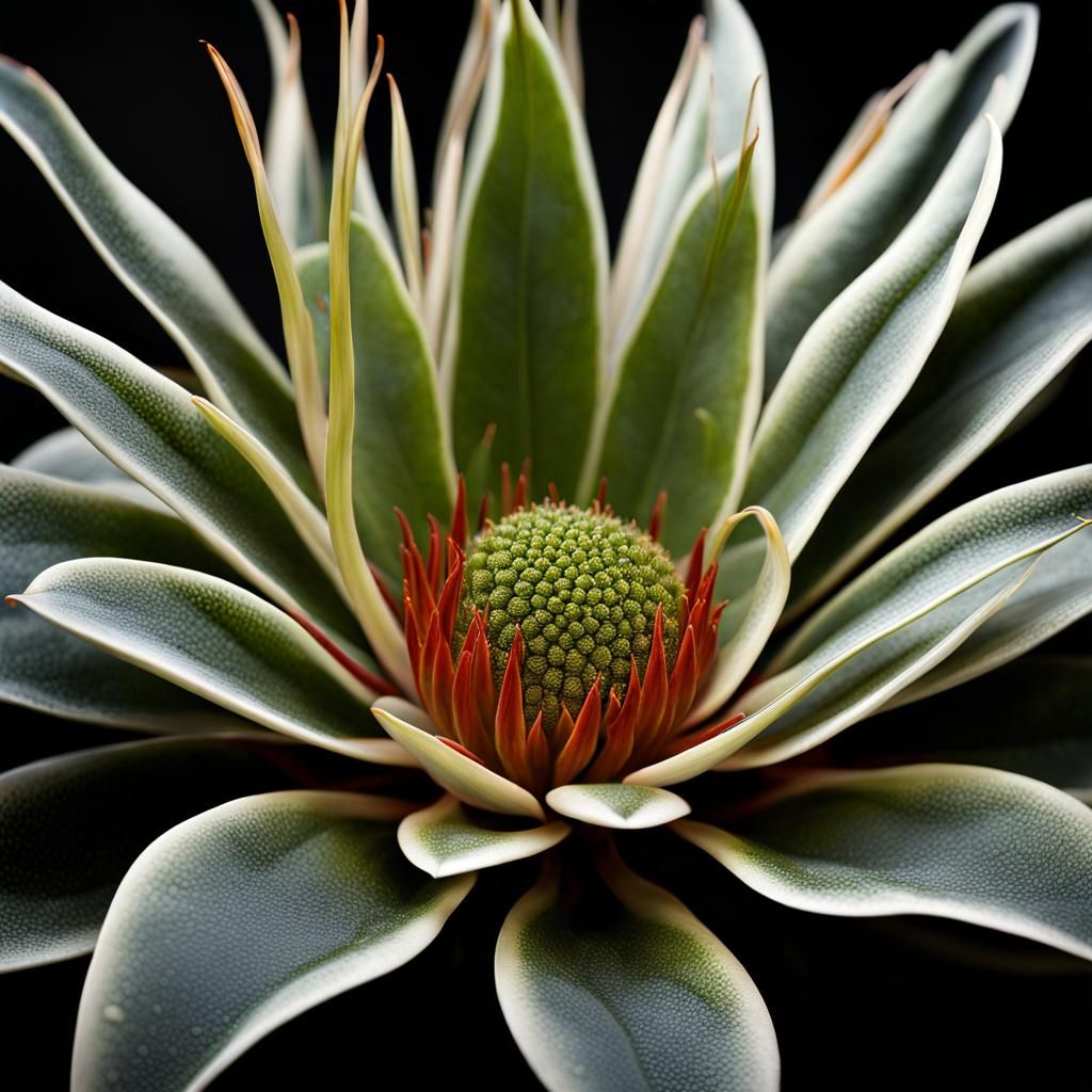 Hyperrealistic Alien Plants Garden: Ecological Art Photograp...