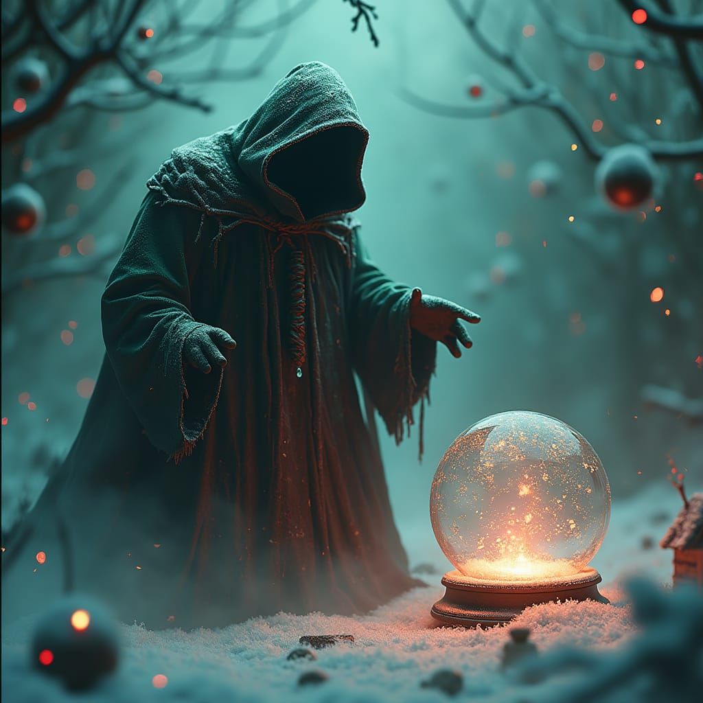 Ghostface Materializes in Whimsical Christmas Scene