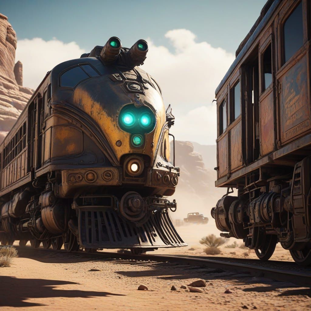 Alien Wild West Train Robbery in Epic 3D Game Style