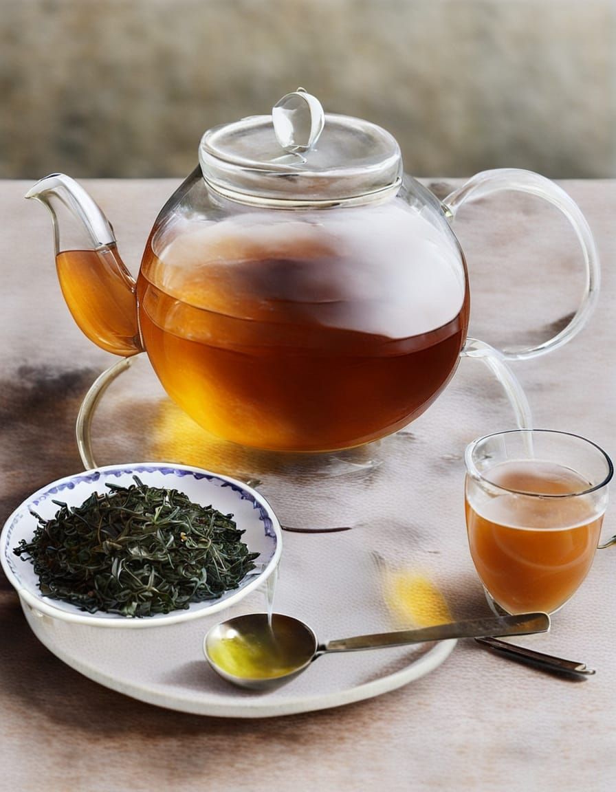 Steaming Tea in Elegant Glassware