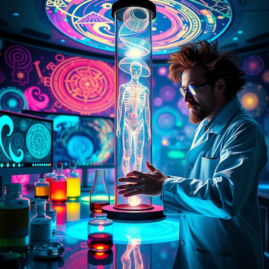 Unhinged Scientist Creates Life in Futuristic Laboratory
