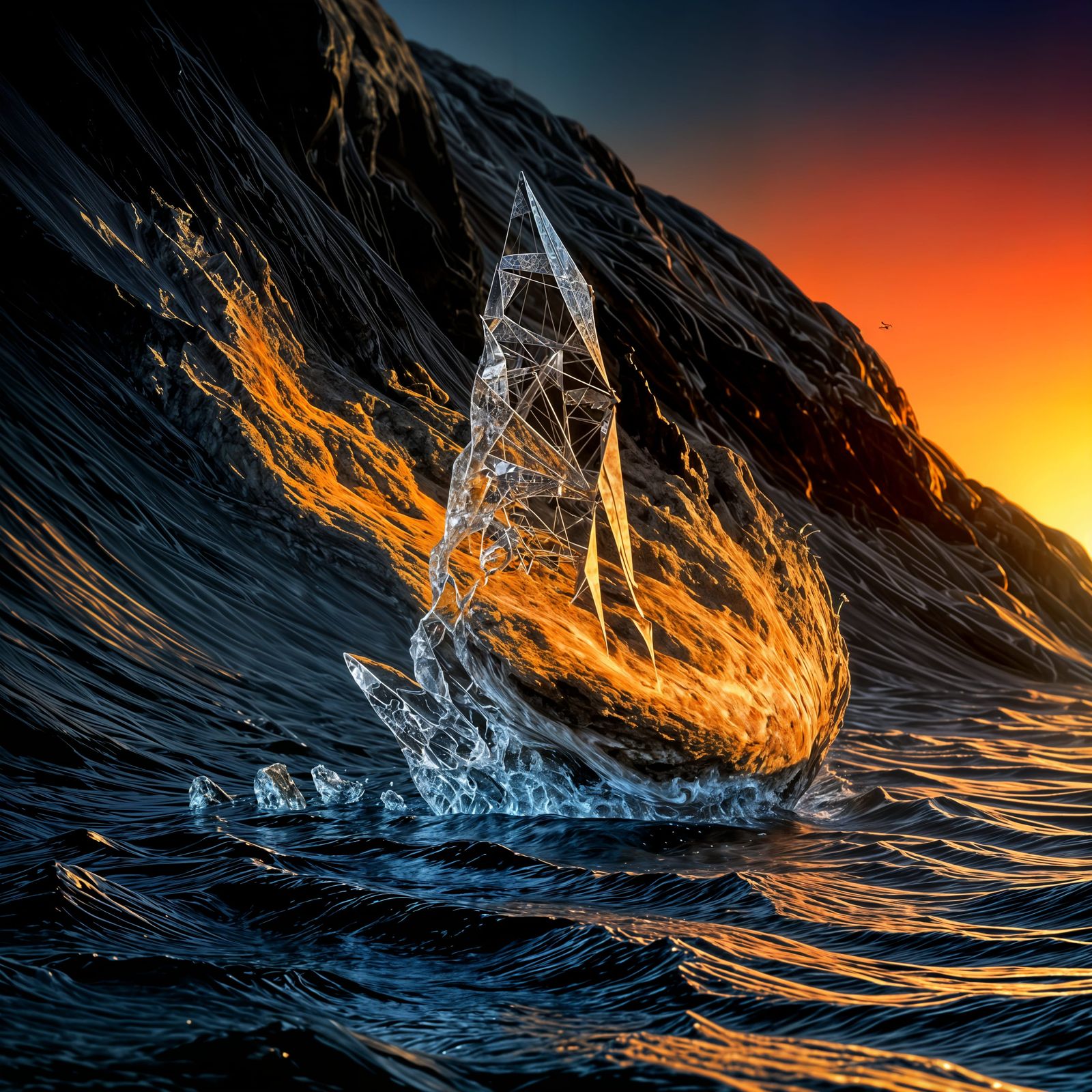 Fire and Ice: A Digital Art Depiction