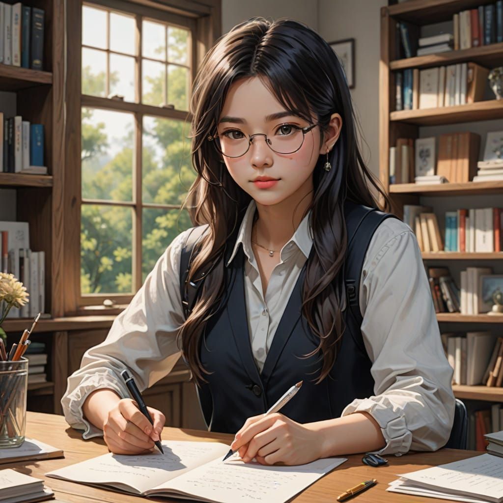 Fantastical Storybook Scene Unfolds in Vibrant Watercolor St...