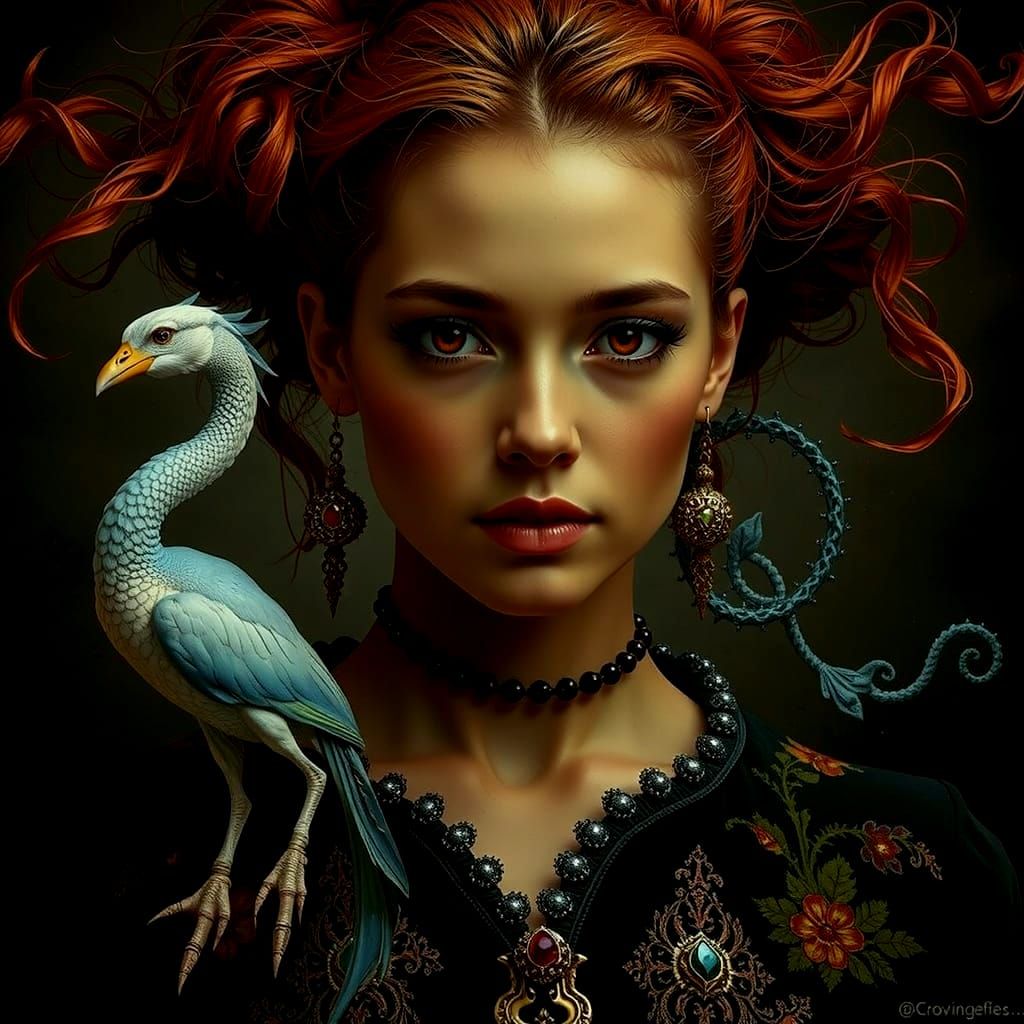 Vibrant Swirling Red Abstract Shapes