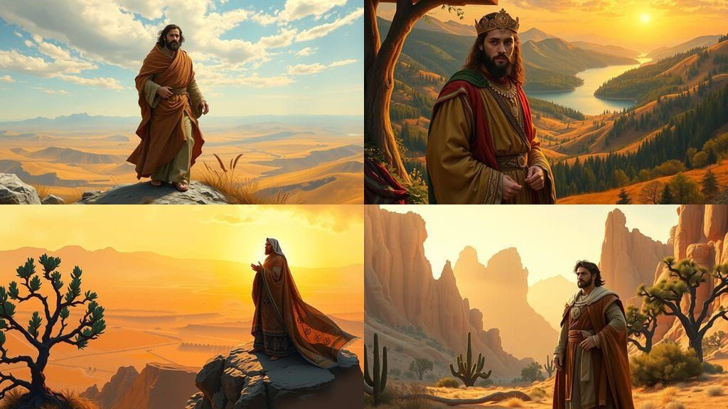 Esdras from the Bible in a Landscaped Oil Painting