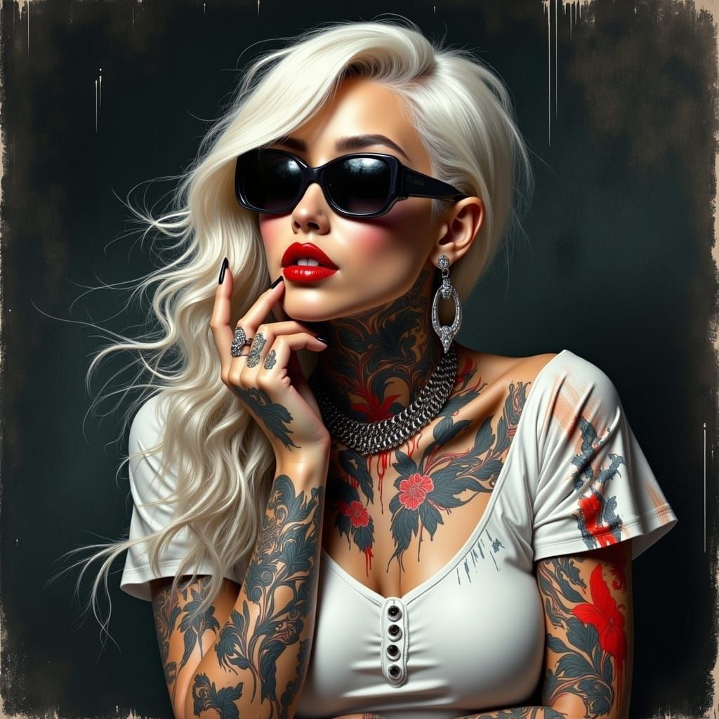 Surreal Hyperreal Portraiture in Cyberpunk Style