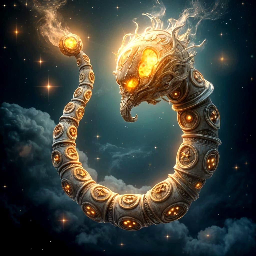 Cosmic Serpentine Timekeeper Drifts through the Void