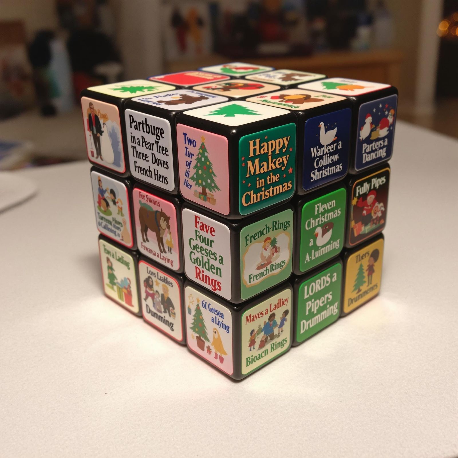Christmas Rubik's Cube Decoration