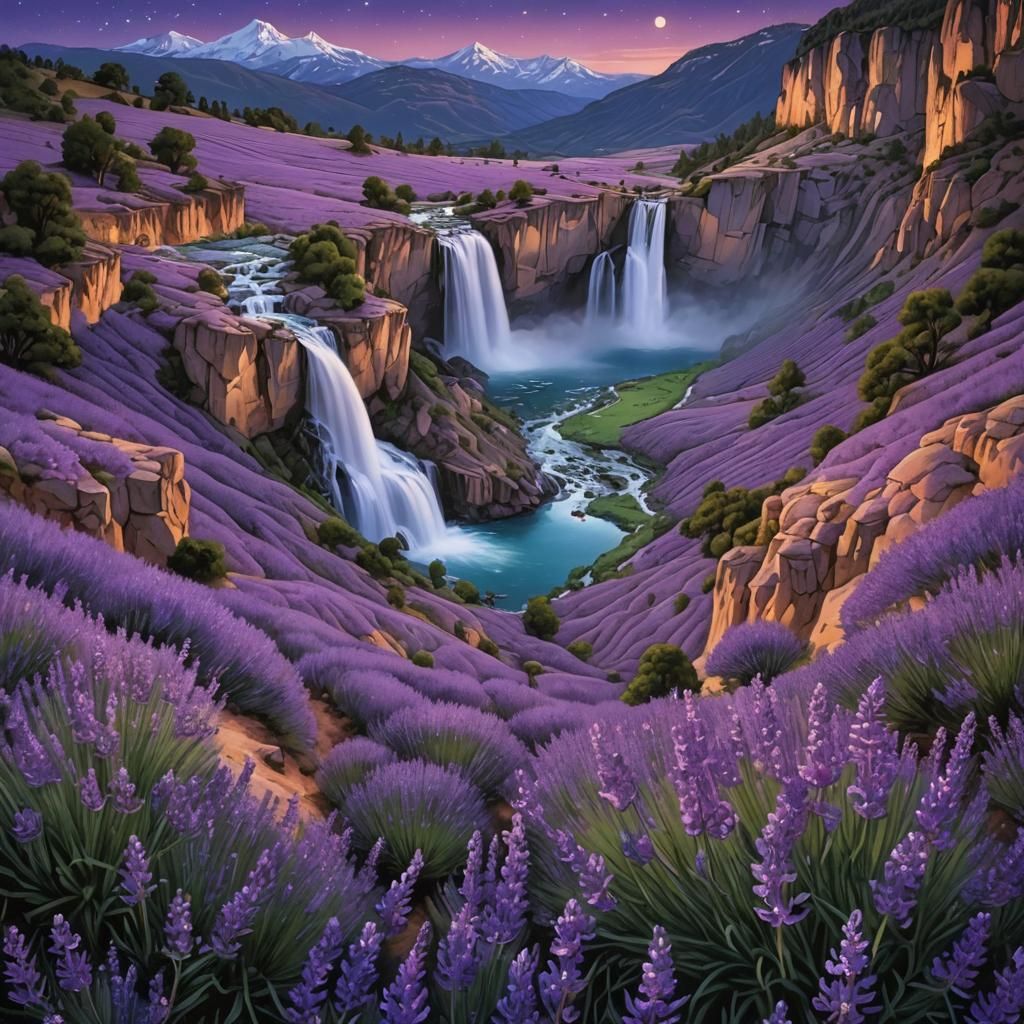 Vibrant lavender fields