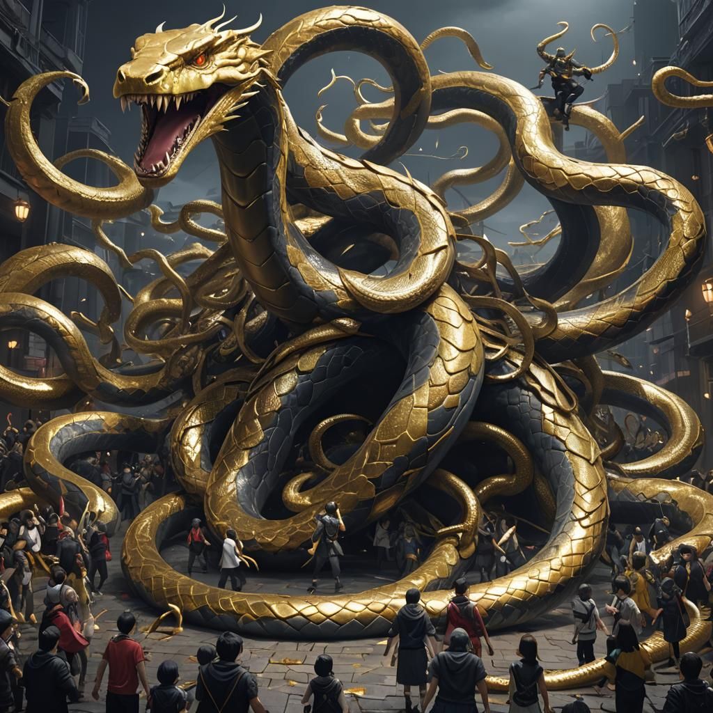A Million People Dance with Golden-Toothed Snakes