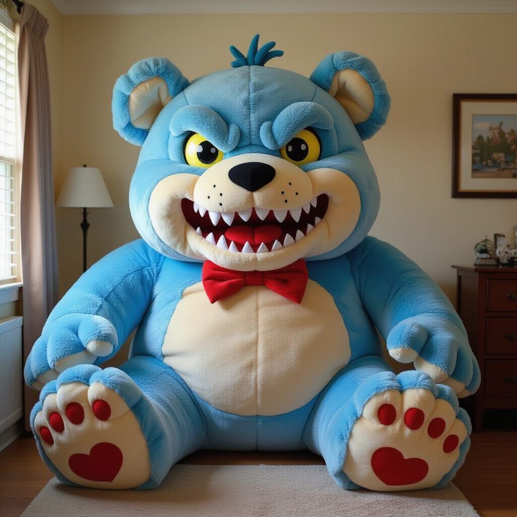 Giant Evil Stuffed Toy Bear, Horrifying Design