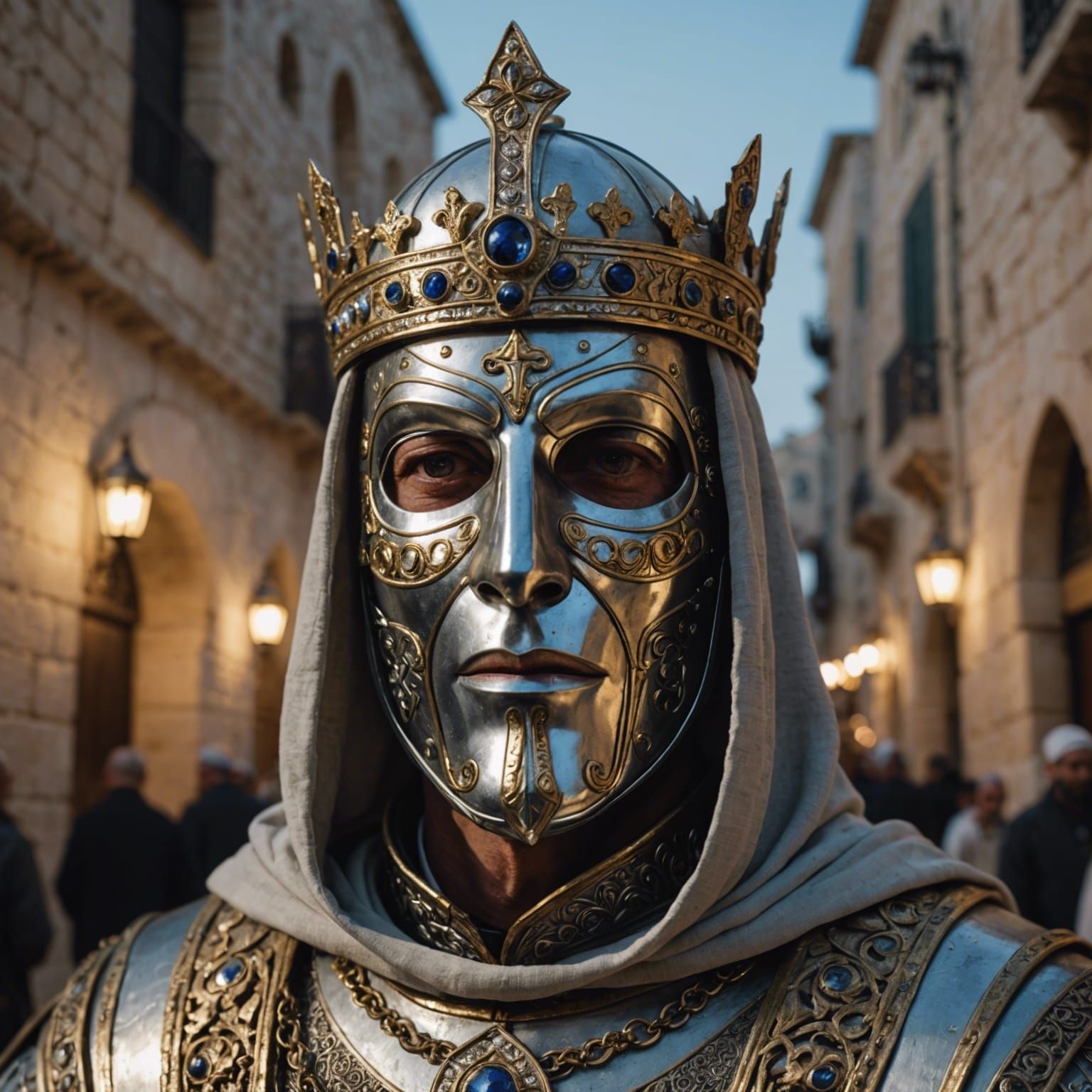 King Baldwin IV in Jerusalem with Silver Mask
