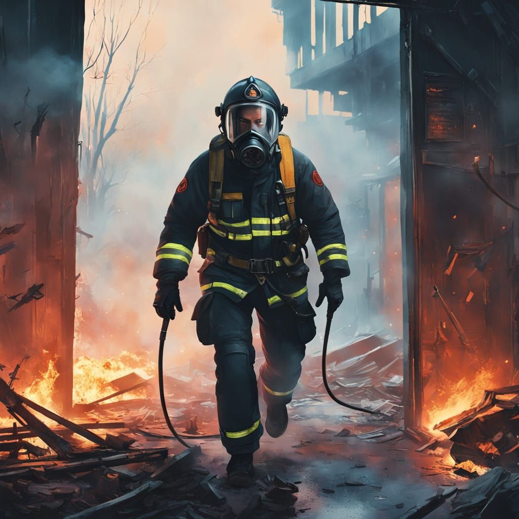 Dramatic Dystopian Firefighter Rescue