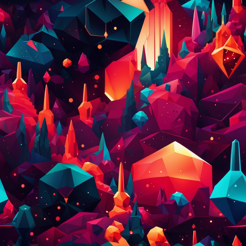 Abstract Lava Lamp Room in Galaxy Colors