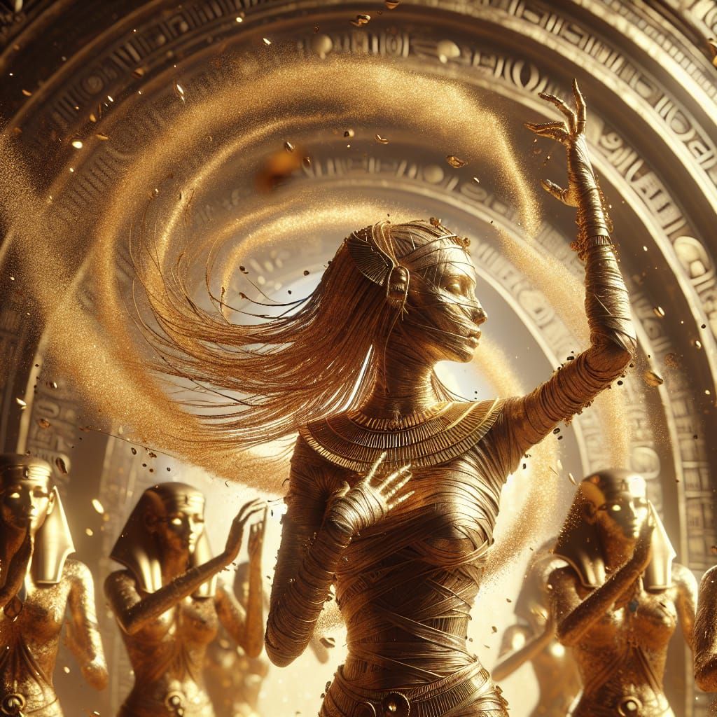 Golden Mummy's Ancient Egyptian Dance Ritual
