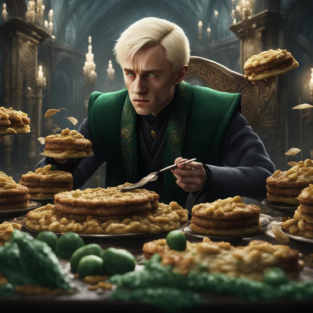 Draco Malfoy and the Fluffy Monster: Digital Art