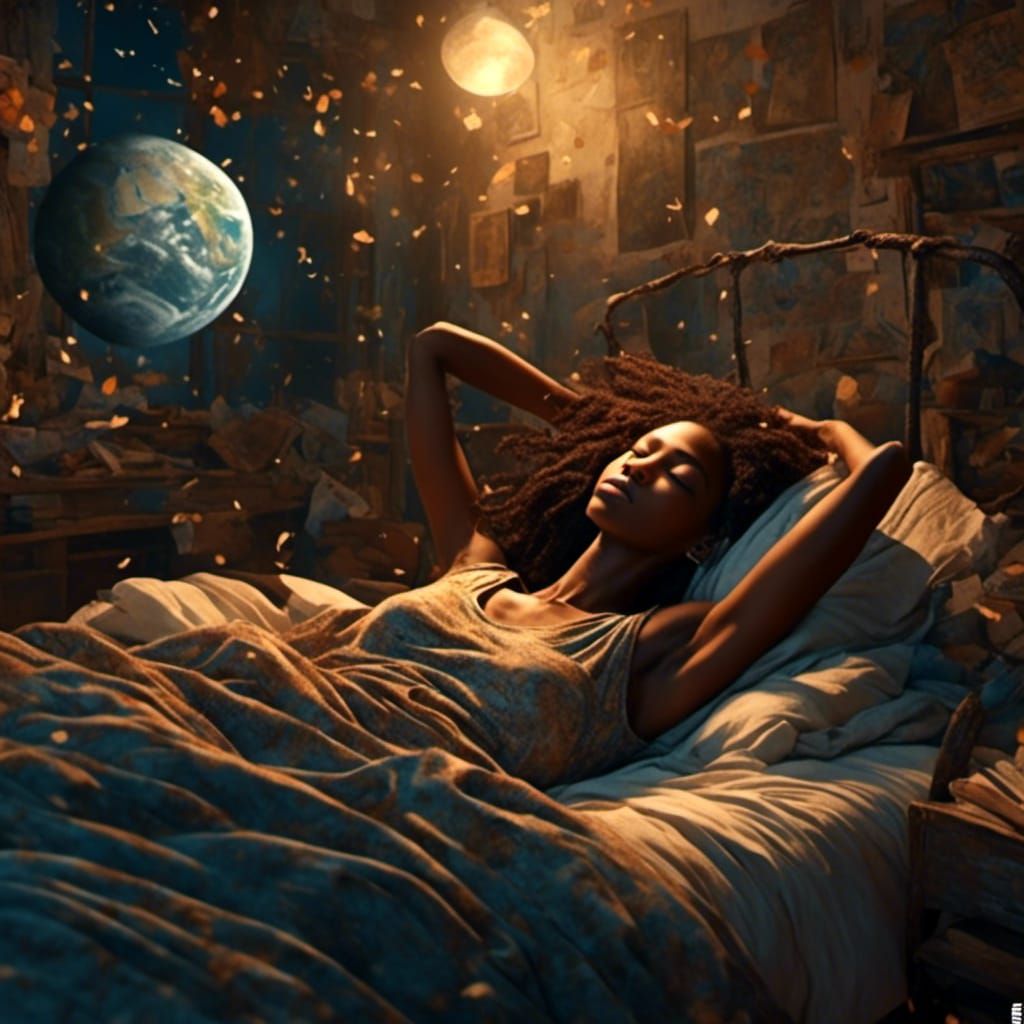 Black Woman's Dream: Detailed Matte Painting