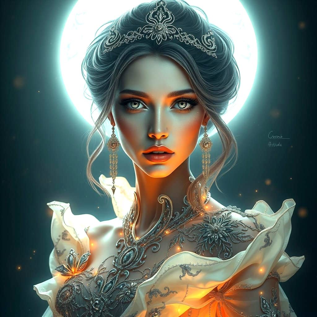 Stunning Women Unleashed in Fantastical Moonlit Scene