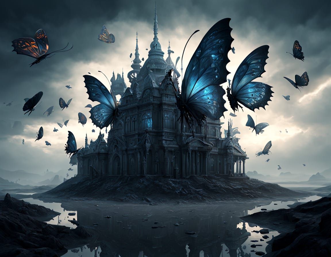 Mechanical Butterflies Emerge From Shattered Pencil Art