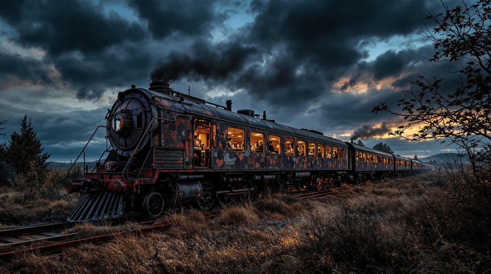 Rusty Steam Train Frozen in Time