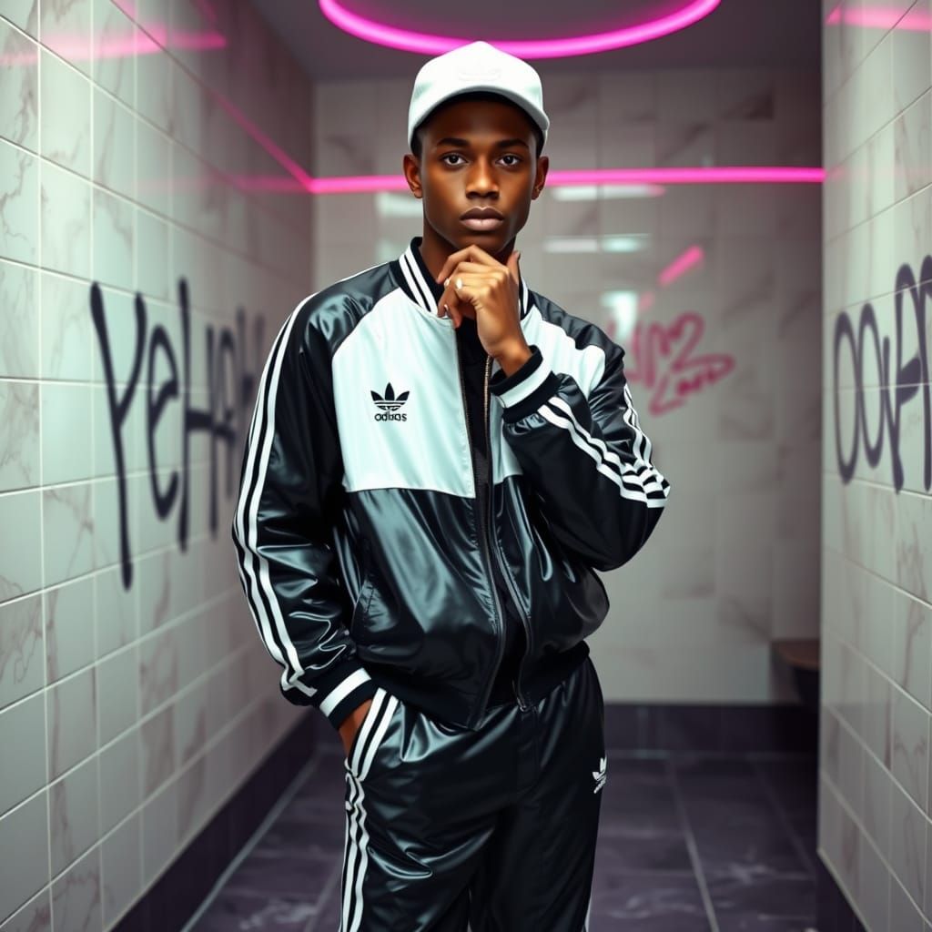 Urban Fashion Portrait in a Digitally Rendered Style