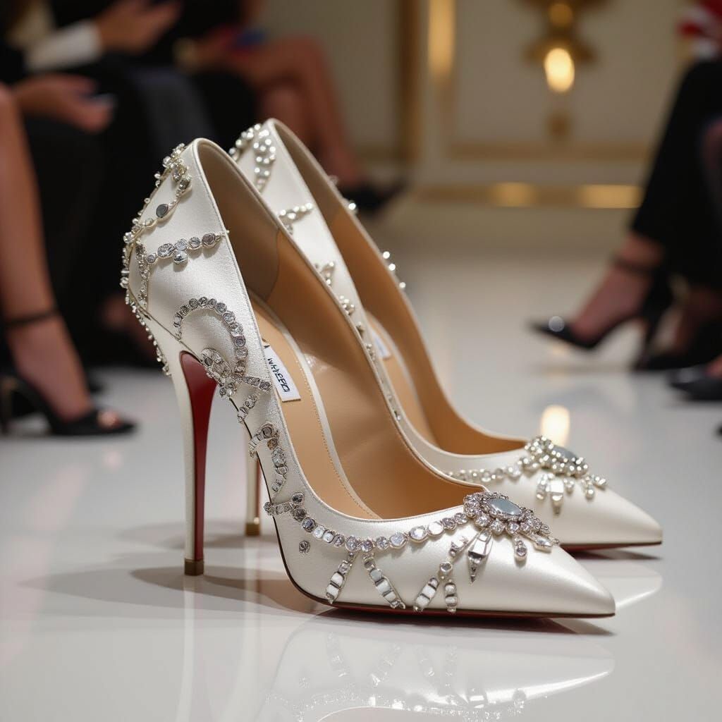 Elegant High Heels: Luxury Footwear with Intricate Details