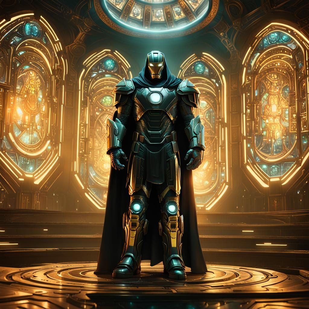 Doctor Doom as Iron Man in Fantasy Chamber