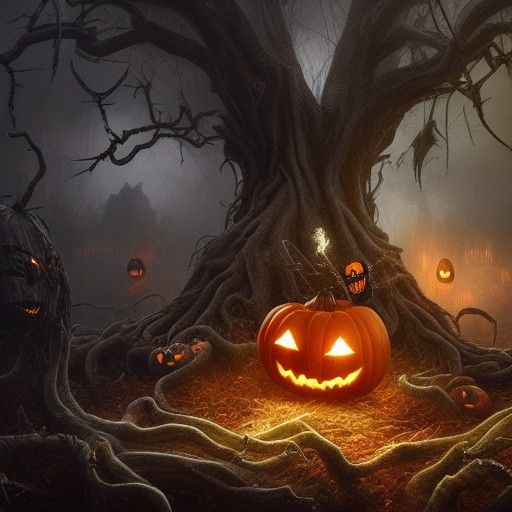 Halloween Creature God Concept Art in 8k