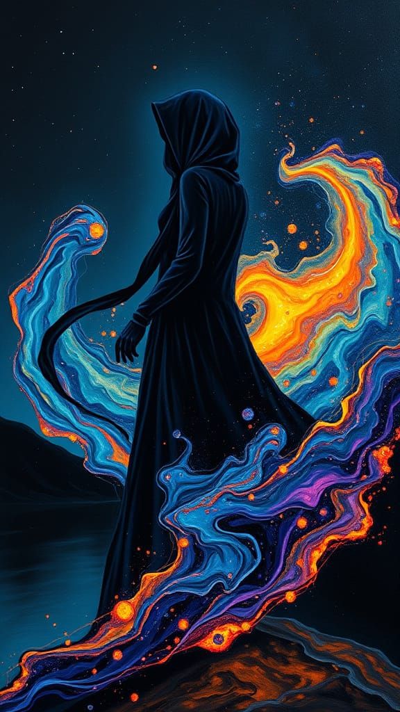 Ethereal Lady Radiates Vibrant Aura