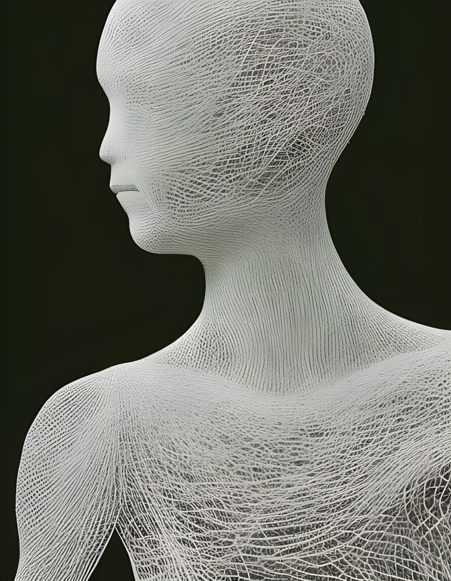 Double Exposure Image Inspired by Fiber Art