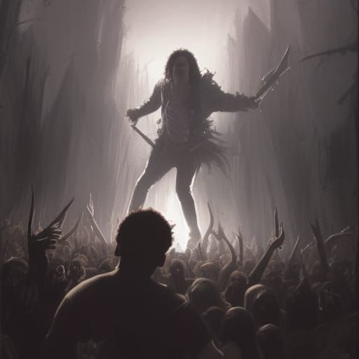 Musician Rocks Out: Dark Fantasy Concept Art