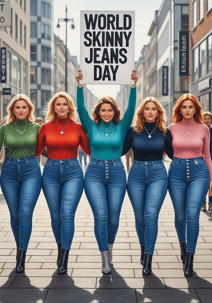Curvy Women Celebrate Skinny Jeans Day in German City