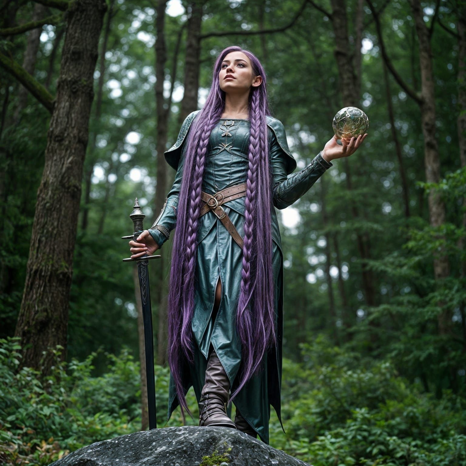 Ethereal Elf Maiden Basks in Mystical Aura