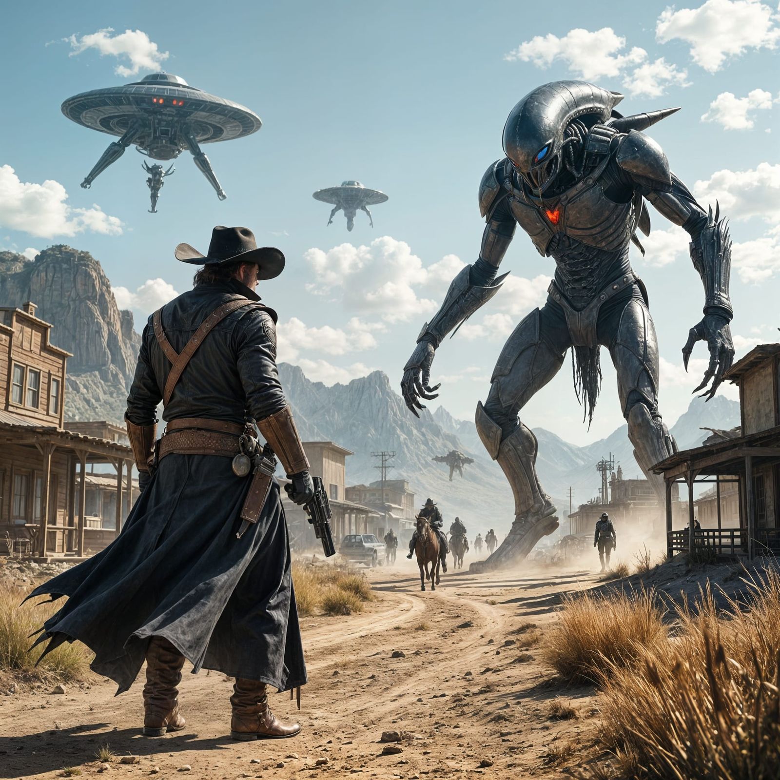 Cowboy Battles Alien Invaders in Western Showdown