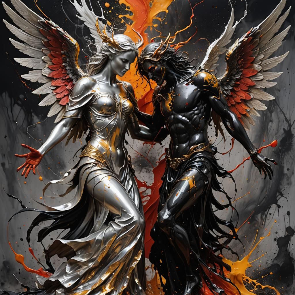 an angel and a demon