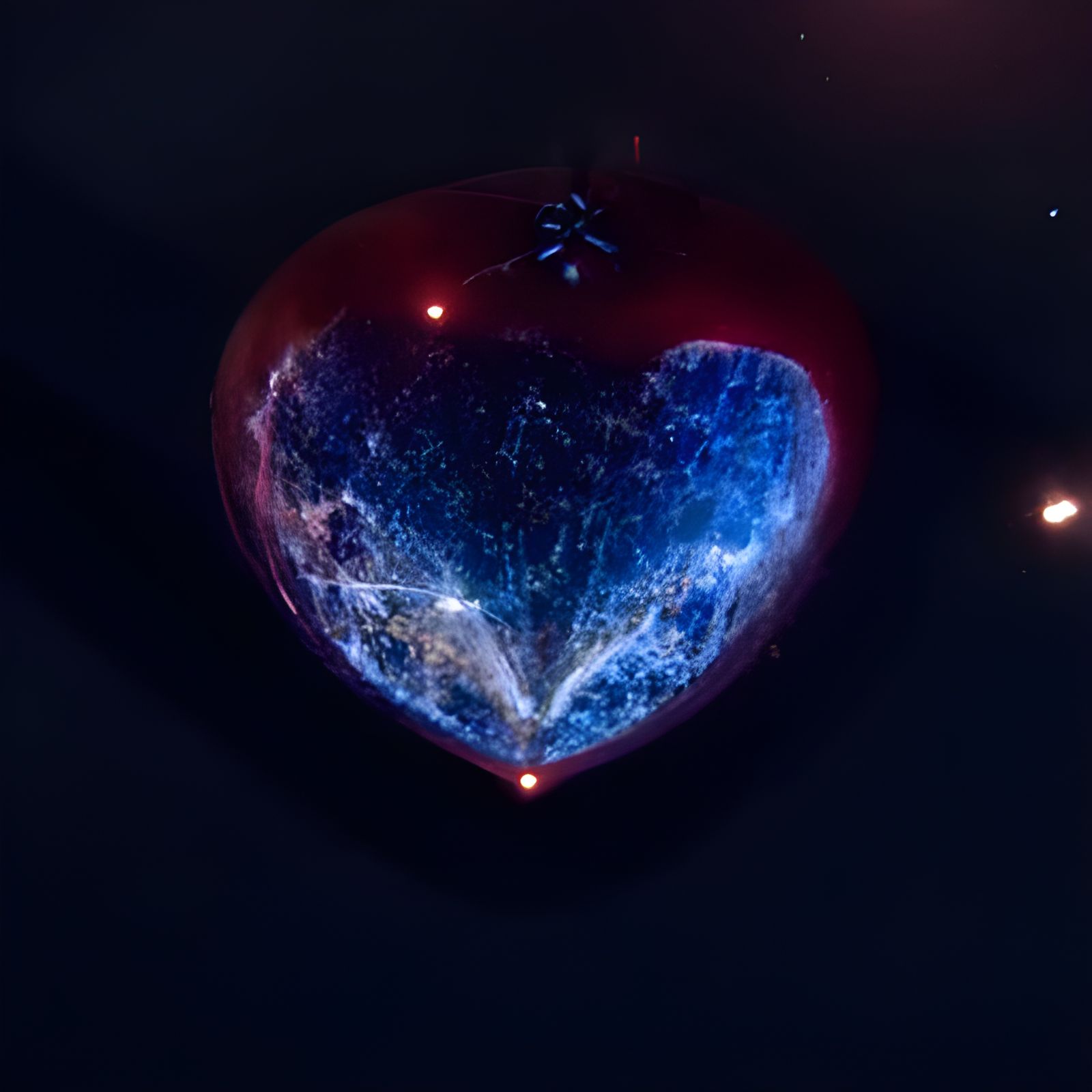 Red Heart Star in Deep Space