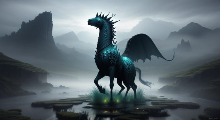 Ethereal Kelpie Fantasy in Intricately Detailed 3D Anime Art